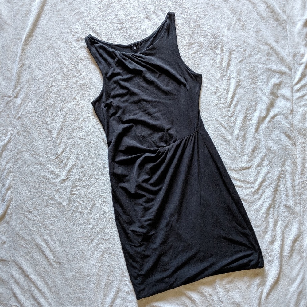 Theory | Small Side Runched Little Black Dress